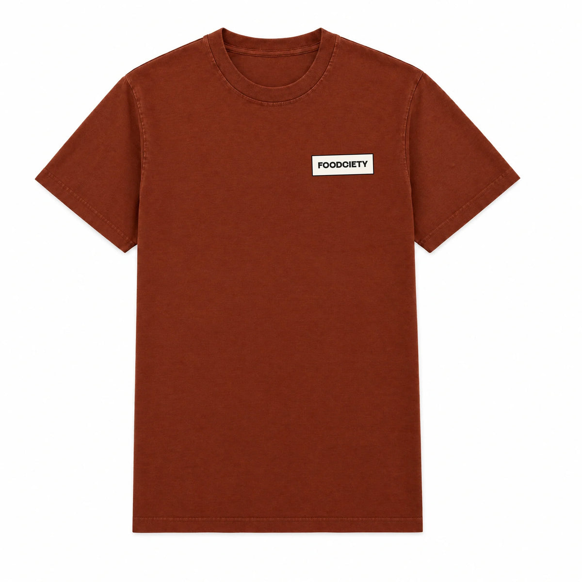 Head of Taste Shirt Braunrot · Produktansicht auf Weiß